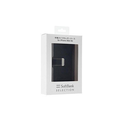 SB-IA01-LCDI/BK [SoftBank SELECTION フリップスタイルレザーケース for iPhone 3GS/3G ブラック]