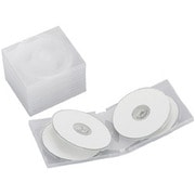 CD/DVDケース ソフトタイプ クリアホワイト 6枚収納×5枚セット BSCD0365SCWH