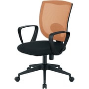 コンパクトメッシュチェア 肘付き オレンジ RWC-04AX-OR