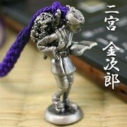 二宮金次郎根付(銀色)