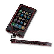 TUN-PH-100017 [iPhone3Gs用レザーケース PRIE Ambassador SMART ブラックレザー/レッドスティッチ]