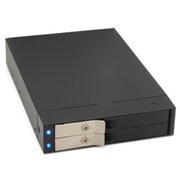 3.5インチベイ収納 2.5インチSATA用 ハードディスクケース 2台用 技あり！楽ラック！2.5 RAID対応 CERS25R-BK