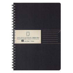 ツインリングノート A5（210×148mm） B罫（中横罫）/罫幅6mm(エッジタイトル罫入り） 50枚 ス-TJ105B