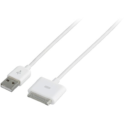iPod/iPhone用 USB2.0ケーブル 0.2m ホワイト BSIPC01U02WH