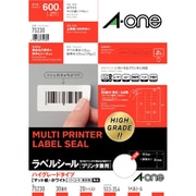 ラベルシール ハイグレードタイプ マット紙・ホワイト A4判 30面 四辺余白付角丸 20シート(600片) 75230