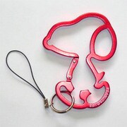 スヌーピー全身カラビナストラップ レッド