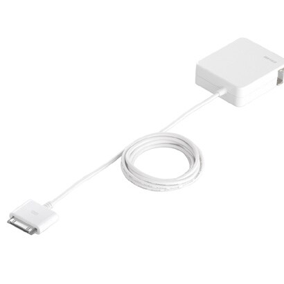 BSIPA03WH [平型iPod・iPhone充電器 Dockケーブル付 ホワイト]