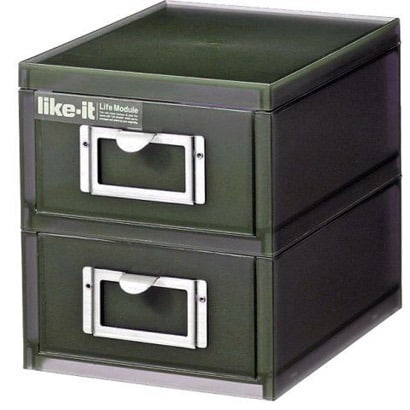 ライフモジュール A6ファイルユニット浅2段 ブラック like-it LM62BK