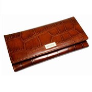 長財布 クロコ FERRE-622/BROWNケイ