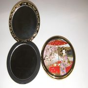 MK-64 [彫金コンパクトミラー Chokin Compact Mirror 花見]