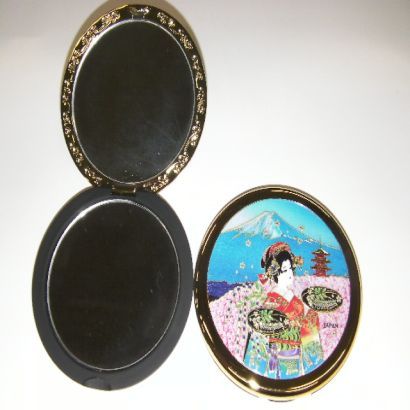 MK-64 [彫金コンパクトミラー Chokin Compact Mirror 富士娘]