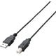エコUSB2.0ケーブル A-Bタイプ 3m ブラック U2C-JB30BK
