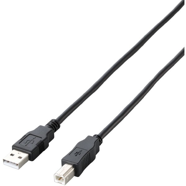 エコUSB2.0ケーブル A-Bタイプ 5m ブラック U2C-JB50BK