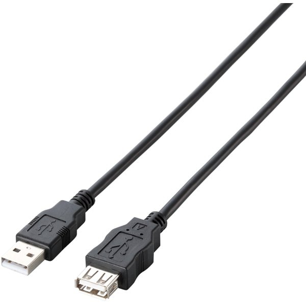 エコUSB2.0延長ケーブル A-Aメスタイプ 5m ブラック U2C-JE50BK
