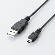 エコUSB2.0ケーブル A-miniBタイプ 0.5m ブラック U2C-JM05BK
