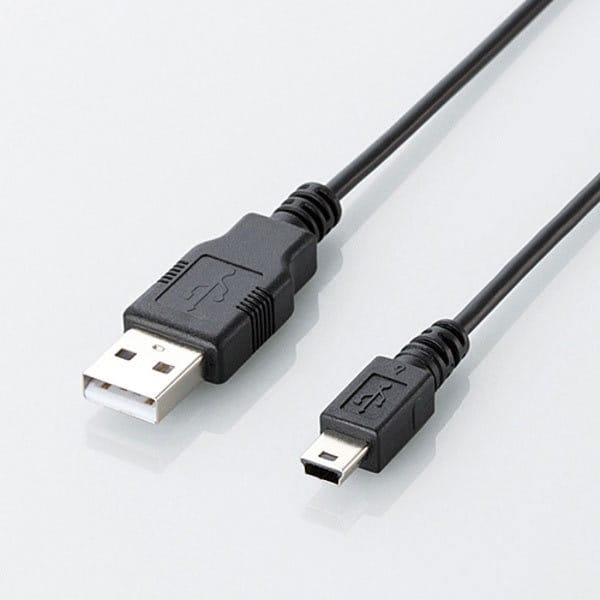 エコUSB2.0ケーブル A-miniBタイプ 1.5m ブラック U2C-JM15BK