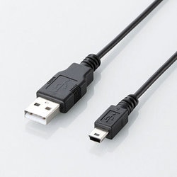 エコUSB2.0ケーブル A-miniBタイプ 3m ブラック U2C-JM30BK