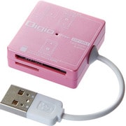 USB接続マルチカードリーダー/ライター ピンク CRW-4M44P