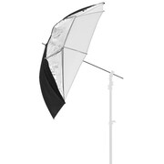 オールインワン型アンブレラ 100cm シルバー/ホワイト LU4537