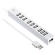 磁石付き10ポートUSB2.0ハブ ホワイト USB-HUB256W