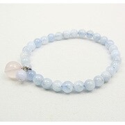 パワーストーンブレスレット アクアマリン/ローズクォーツ 6・10mm 204610