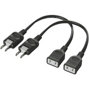 電源延長ケーブル 2本セット 0.2m ブラック BSTAE02BK2