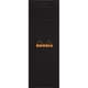 cf82009 ブロックロディア No.8 ブラック メモ帳 5mm方眼 ミシン目あり サイズ(7.4×21 cm)