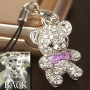 ネクタイくまストラップ(パープル)
