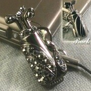 ミニチュアゴルフバッグストラップ(ブラック)
