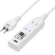 耐トラ付テーブルタップ型 2AC+1USB 2m 白 H302WHUSB