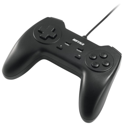 USBゲームパッド 10ボタンタイプ デジタル対応 ブラック BSGP1001BK