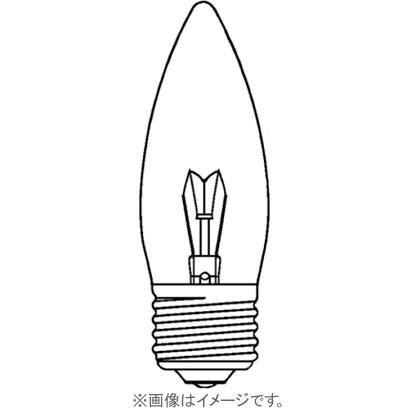 白熱電球 シャンデリア球 E26口金 110V 40W形 32mm径 クリア LC110V40W・C/D
