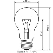 白熱電球 街灯用電球 E26口金 110V 20W形 55mm径 クリア G20WD