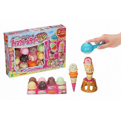 ヒヤっとバランスゲーム アイスクリームタワー ダブルコーン
