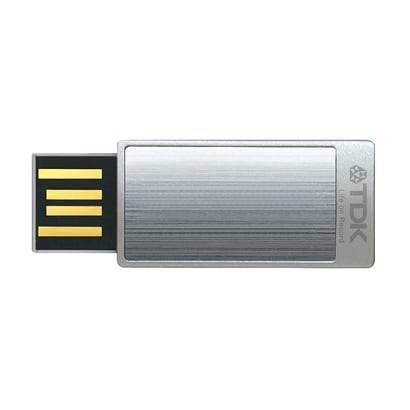 USB2.0対応 USBフラッシュメモリ TRANS-IT Slim-Lx 4GB シルバー UFD4GS-TSSLB