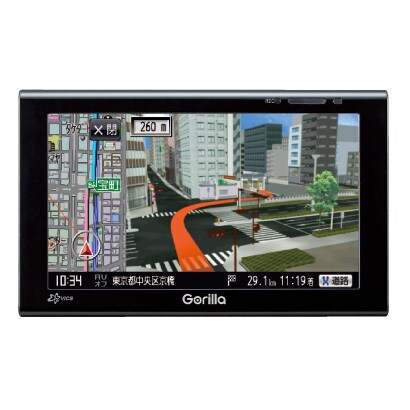 5.2V型 ワンセグチューナー内蔵 SSDポータブルナビゲーション Gorilla(ゴリラ) NV-SB570DT