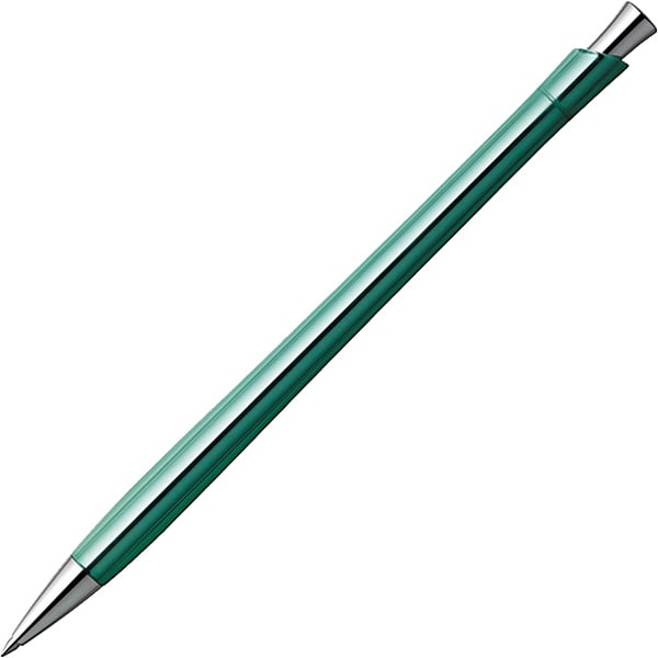フロス 油性ボールペン 台座付き 黒インク0.7mm グラスブルー 受付ペン BA65-GBL