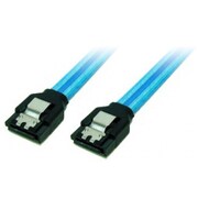 SATAケーブル SATA3対応 ストレート-ストレート ラッチ付き クリアブルー 50cm PSA-903
