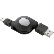 U2C-GMRLM08BK [USB2.0ケーブル 巻取り式 ゲーム用 A-miniBタイプ 0.8m]