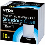 スタンダード 10mm厚 CD・DVDケース クリア10枚入り CASE-PCC10A