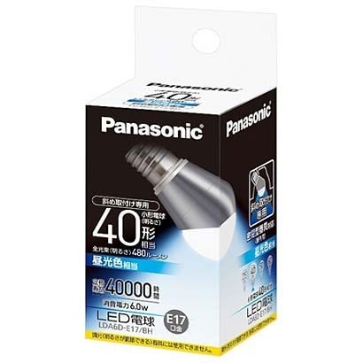 LED電球 E17口金 昼光色 480lm 密閉器具対応 斜め取り付け専用 EVERLEDS LDA6DE17BH