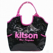 kitson-KHB0266-DAY BAG(L)-BLACK/H.PINK