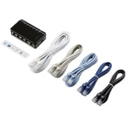 10/100Mbps スイッチングHUB 5ポート 電源外付 プラスチックケース LANケーブル5本付属 ブラック LAN-SW05B/LBK
