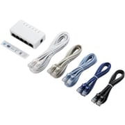 10/100Mbps スイッチングHUB 5ポート 電源外付 プラスチックケース LANケーブル5本付属 ホワイト LAN-SW05B/LWH