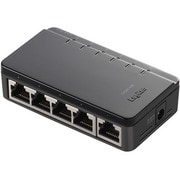 10/100Mbps スイッチングHUB 5ポート 電源外付 プラスチックケース ブラック LAN-GMSW05B/BK