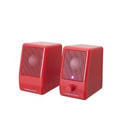 アクティブスピーカー 2本1組 レッド AT-SP92 RD