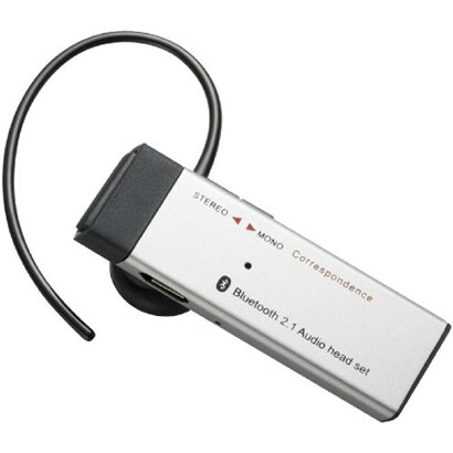LBT-HPS01C2CSV [Bluetooth2.1対応 携帯電話用ヘッドセット ステレオ←→モノラル両対応 シガー充電 シルバー]