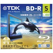 録画用BD-R 追記型 1-4倍速 片面1層 25GB 5枚 BRV25B5A