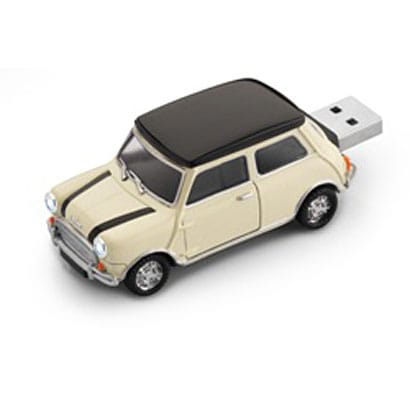 USB2.0/1.1対応フラッシュメモリ MINI Cooper型 USBフラッシュメモリ アイボリー 4GB UFDMC-4GW
