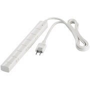 2/3ピン式OAタップ 3+4個口タイプ 雷サージ防止/マグネット付 5m ホワイト BSTAC7B50WH